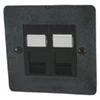 2 Gang RJ45 Cat5e Socket - Cat5 and Cat6 available on request - Black Trim