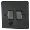 13 Amp Switched Fused Spur with Flex Outlet: Black Nickel