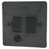 13 Amp Switched Fused Spur with Flex Outlet: Black