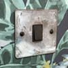Flat Vintage Weathered Copper Intermediate Light Switch - 1