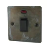 20 Amp Double Pole Switch with Neon - Black Trim