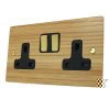 Double 13 Amp Socket - Black Trim