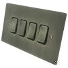 4 Gang 2 Way 10 Amp Switches - Black Trim