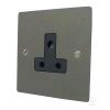 3 Round Pin 2 Amp Socket - Black Trim