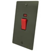 45 Amp Double Pole Switch with Neon - Double Plate