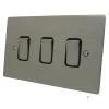 3 Gang 2 Way 10 Amp Switches - Black Trim