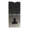 1 Gang 13A Unswitched Socket - Black Trim