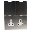 2 Gang 13 Amp Unswitched - White Insert