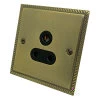 3 Round Pin 5 Amp Socket - Black Trim