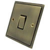 Georgian Flat Antique Brass Fan Isolator - 1