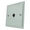 Single Isolated TV | Coaxial Socket - White Trim