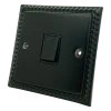 1 Gang - Single light switch will work on one way or two way circuits : Black Trim