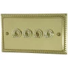 4 Gang Blank Switch Plate (No Switches or Dimmers) - Please select your combination of 4 switches or dimmers from the items below.