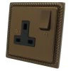 1 Gang 13 Amp Light Switches: Black Insert