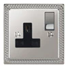 1 Gang 13 Amp Light Switches: Black Insert