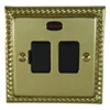 With Neon - Fused outlet with on | off switch and indicator light : Metal Rockers | Black Trim