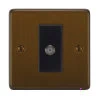 1 Gang Satellite Socket Outlet: Black Insert