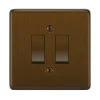 2 Gang 20 Amp 2 Way Light Switches: Black Insert