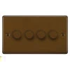 4 Gang 100W 2 Way LED (Trailing Edge) Dimmer (Min Load 1W, Max Load 100W)