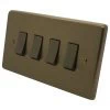 4 Gang 20 Amp 2 Way Light Switches: Black Insert