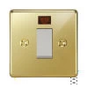 45 Amp Cooker Switch Small with Neon: White Insert