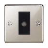 1 Gang Satellite Socket : Black Trim