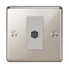 1 Gang Satellite Socket : White Trim