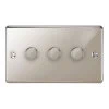 3 Gang 100W 2 Way LED (Trailing Edge) Dimmer (Min Load 1W, Max Load 100W)