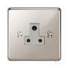 1 Gang 5 Amp Round Pin Socket : White Trim