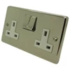 2 Gang 13 Amp Plug Socket : White Trim