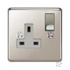 1 Gang 13 Amp Plug Socket : White Trim