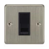 1 Gang Master Telephone Socket : Black Trim