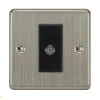 1 Gang Satellite Socket : Black Trim