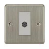 1 Gang Satellite Socket : White Trim