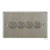 4 Gang 100W 2 Way LED (Trailing Edge) Dimmer (Min Load 1W, Max Load 100W)