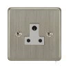 1 Gang 5 Amp Round Pin Socket : White Trim