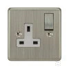 1 Gang 13 Amp Plug Socket : White Trim