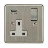 Single Socket with USB charger - White Trim