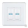 2 Gang Smart Dimmer | Light Switch (UK) (Smart Series) 