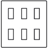 6 Gang 20 Amp 2 Way Light Switches : Black Insert