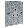 3 Round Pin 5 Amp Socket - White Trim