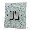 2 Gang 2 Way 10 Amp Switches - Black Trim