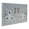 Double 13 Amp Socket - White Trim