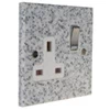 Single 13 Amp Socket - White Trim