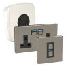 Lighting and Power Starter Kit (UK) - includes Link Plus LP2 Smart Hub, one Smart Dimmer | Light Switch and one Smart Socket (Smart Series) 