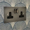 Natural Elements Natural Pewter Switched Plug Socket - 1