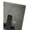 Natural Elements Natural Pewter Switched Plug Socket - 2