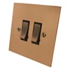 2 Gang 2 Way 10 Amp Switches - Copper Rockers