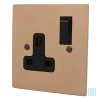 Single 13 Amp Socket - Black Rockers (3 week lead time)