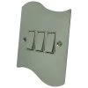 3 Gang 2 Way Light Switch - Triple light switch will work on one way or two way circuits : White Trim